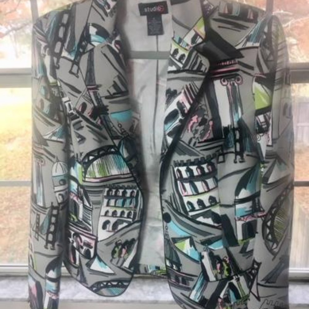 Studio G Women Architecture Print  Blazer